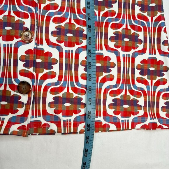 Smith & Quinn The Dorothy Ponte Dress Mini Sleeveless Red Retro Floral Large - Picture 7 of 9